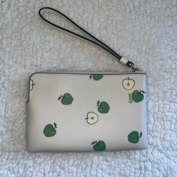 Coach Green Apple Leather Wristlet - Picture 2 of 3